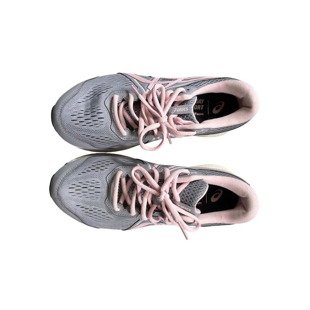 ASICS Gel Running Shoes Womens 8.5 Gray Pink Comfort‎ Walking Trainers